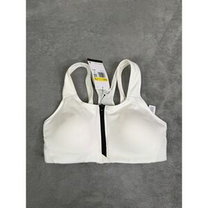 Nike Dri-Fit Shape Zip-Front Sports Bra Women's Size Small White NWT
